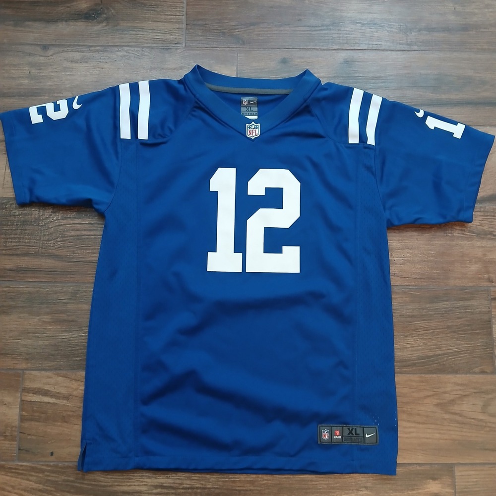 Indianapolis Colts Jersey Kids Youth Extra Large Blue Nike Andrew Luck